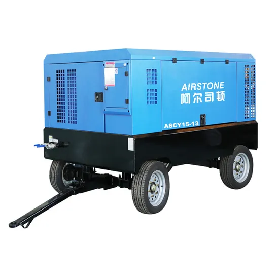 Heavy Duty 185cfm 41kw Single Diesel Engine Portable Air Compressor