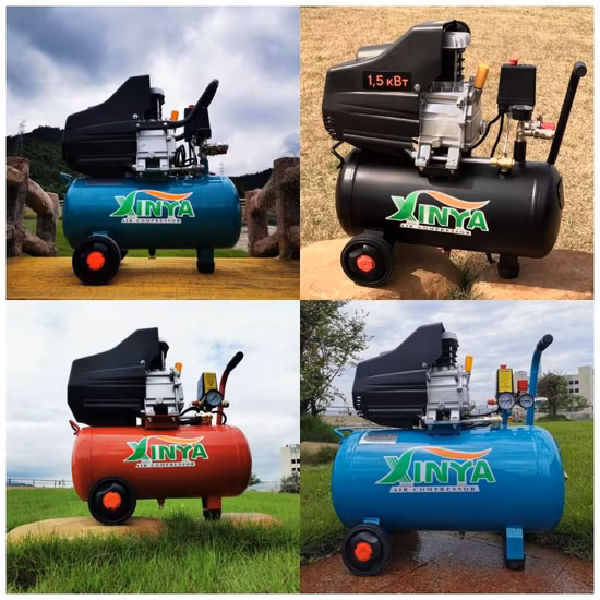 Xinya 1.5HP 2.0HP 20L 24L 50L Bm 42mm 47mm 48mm Precio del compresor de aire de accionamiento directo eléctrico portátil más barato